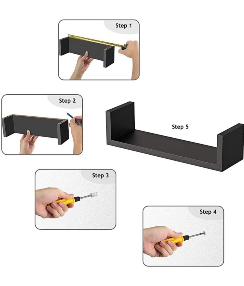 TFS Floating Shelves Brown MDF Pack of 1 Buy TFS Floating Shelves