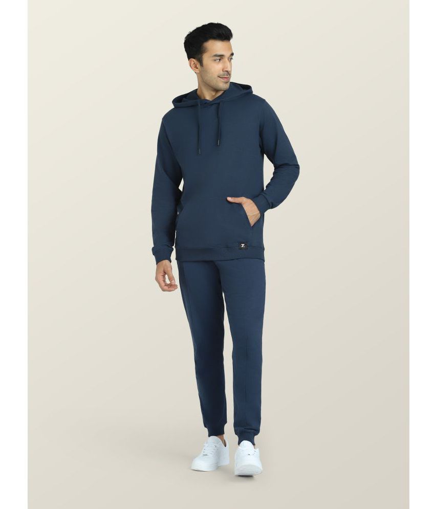     			XYXX - Blue Cotton Blend Regular Fit Men's Tracksuit ( Pack of 1 )