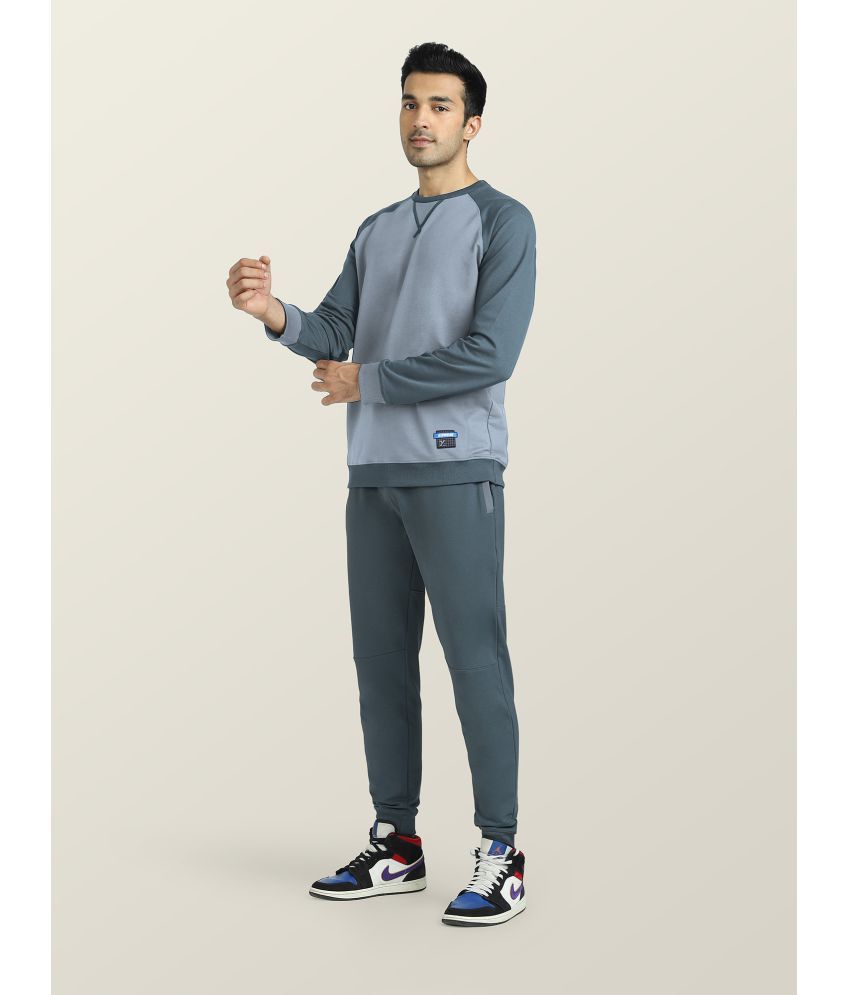     			XYXX - Grey Cotton Blend Regular Fit Men's Tracksuit ( Pack of 1 )