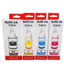 zokio 790 INK For G2012 Multicolor Pack of 4 Cartridge for Inkjet Printers G1000,G1010,G1100,G2000,G2002,G2010,G2012,G2100,G3000,G3010,G3012,G3100,G4000