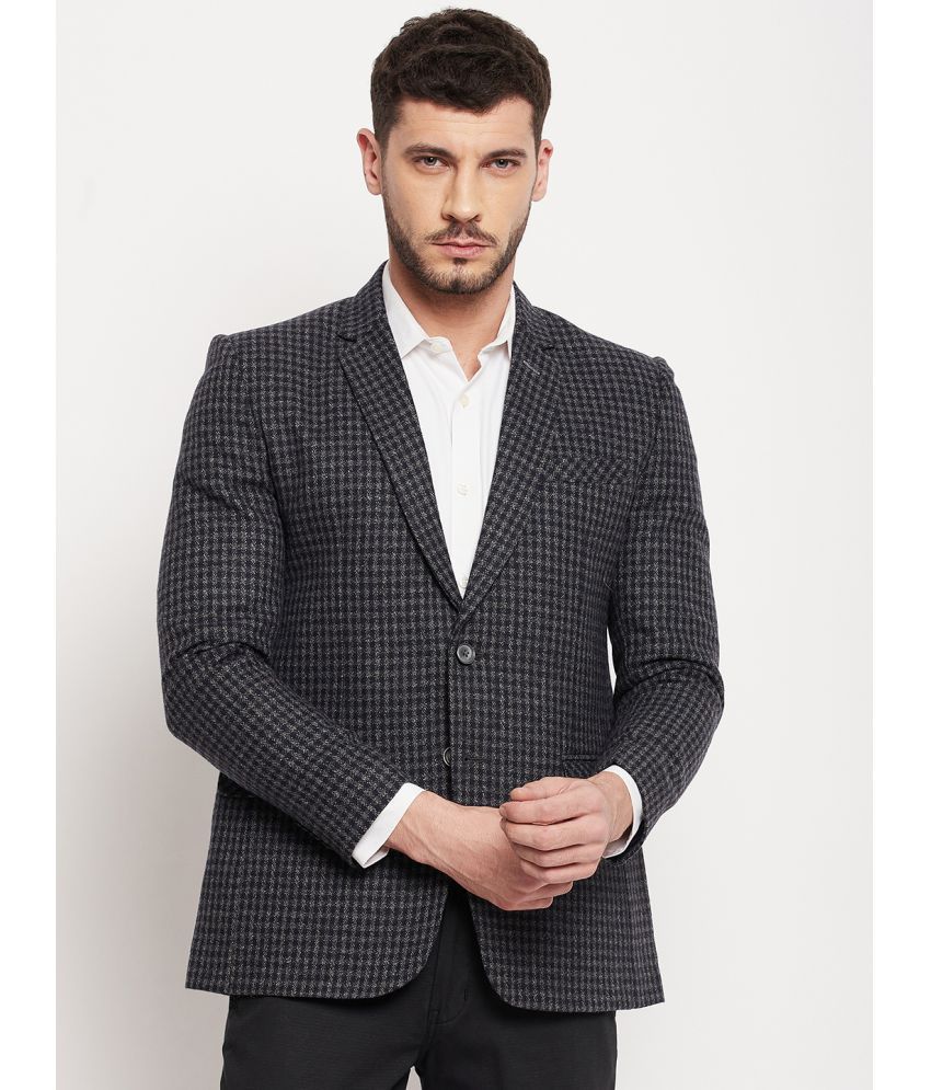     			Duke - Grey Woollen Blend Slim Fit Men's Blazer ( Pack of 1 )