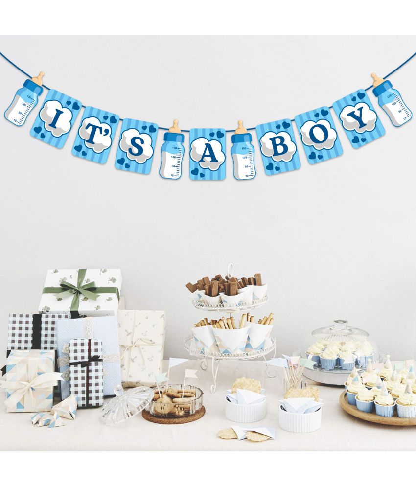     			Zyozi It’s A Boy Banner for Boy Baby Shower - Baby Shower Decorations,Its A Boy Banner,Best Boys Birthday Party Supplies (Pack of 1)