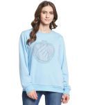 Monte Carlo Polyester Blue Non Hooded Sweatshirt