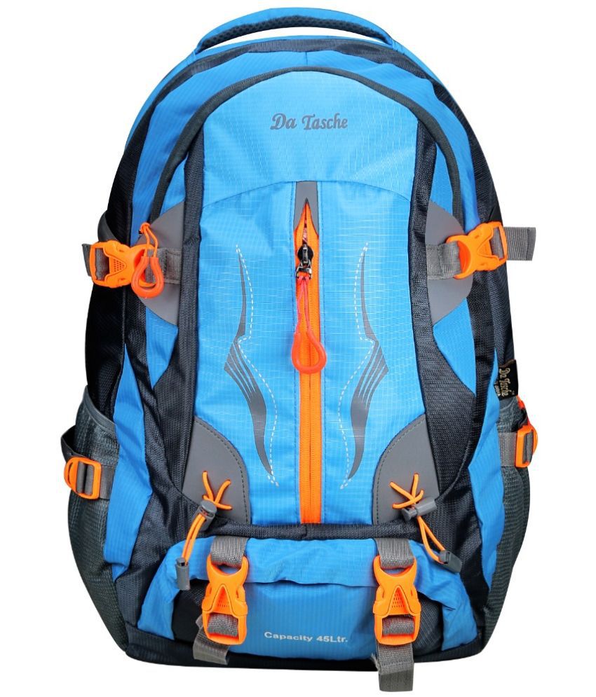     			Da Tasche - Light Blue Polyester Backpack ( 45 Ltrs )