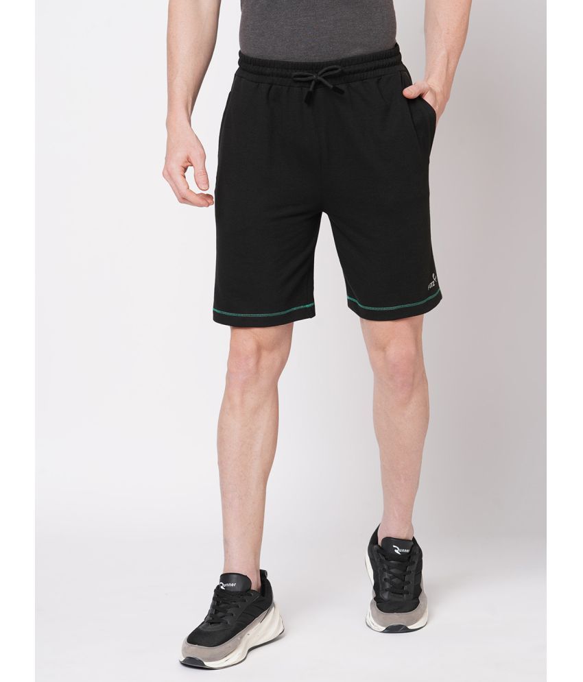     			Fitz - Black Cotton Men's Shorts ( Pack of 1 )