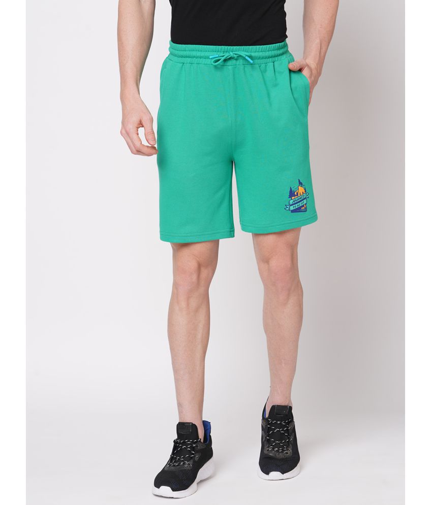     			Fitz - Green Cotton Men's Shorts ( Pack of 1 )