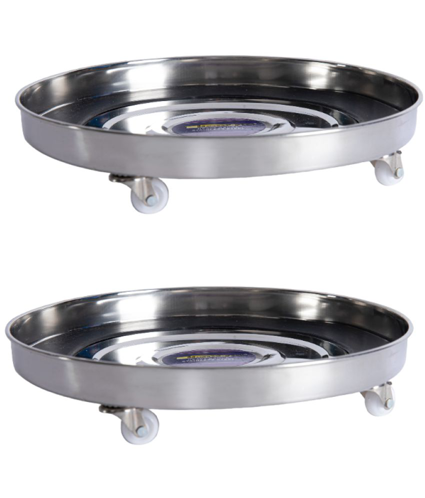     			HomePro Stainless Steel Gas Trolley with Smooth Wheels & Rubber Cylinder Protection Pack of 2