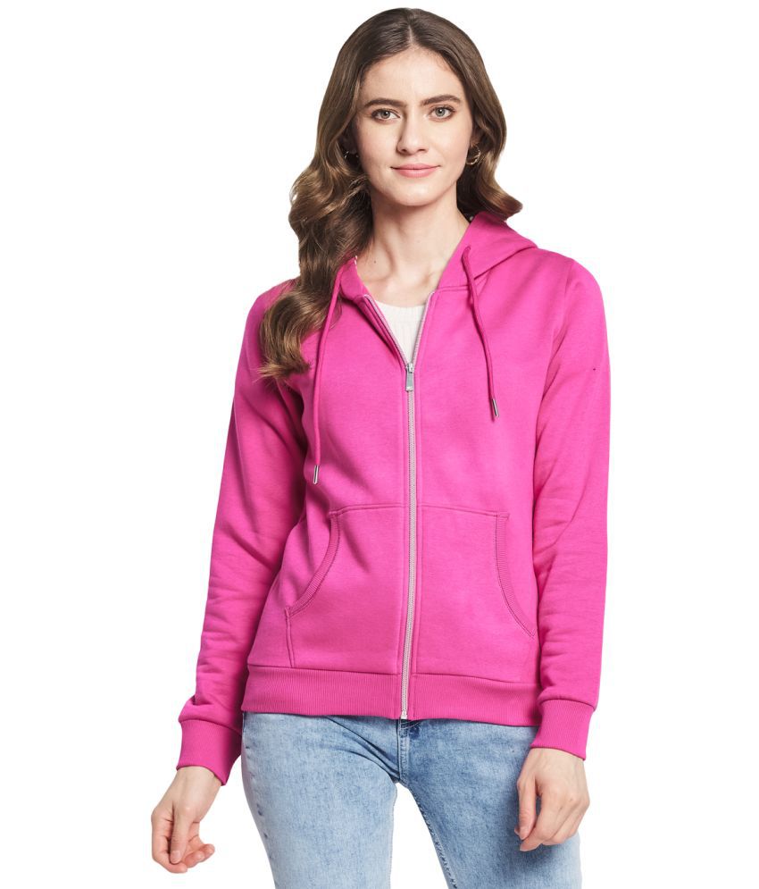     			Monte Carlo Cotton Fleece Pink Hooded Sweatshirt