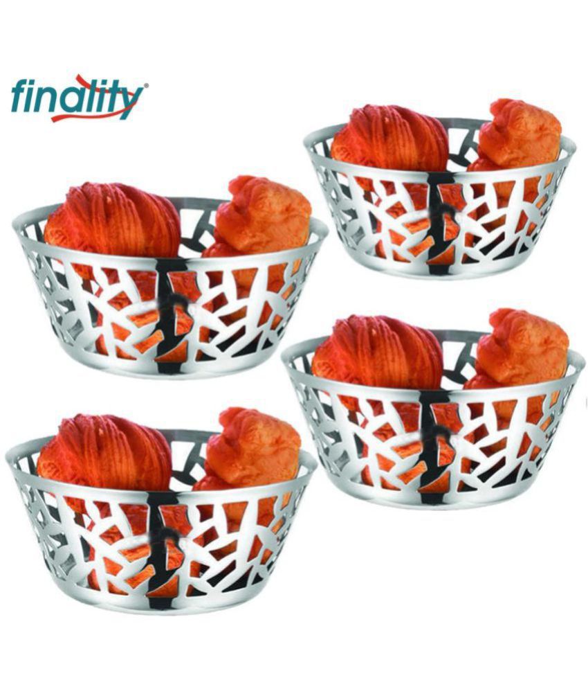 finality - Vanilla bread basket Silver Bread Basket 1000 ml ( Set of 4 )