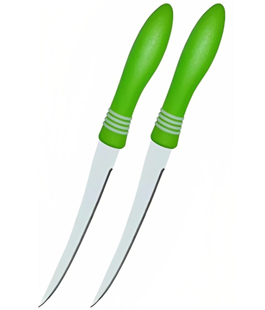     			A-1 PURE STEEL SCUBBER - Light Green Stainless Steel Knife Set Blade Length 13 cm ( Pack of 2 )