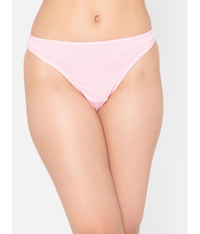     			Clovia Cotton Solid Women's No Panty Line ( Pink )