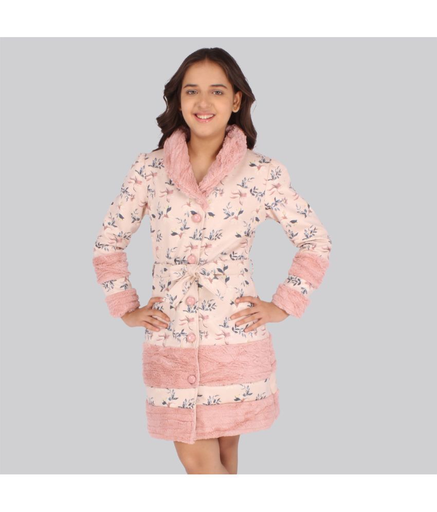     			Cutecumber - Pink Suede Girls Shirt Dress ( Pack of 1 )