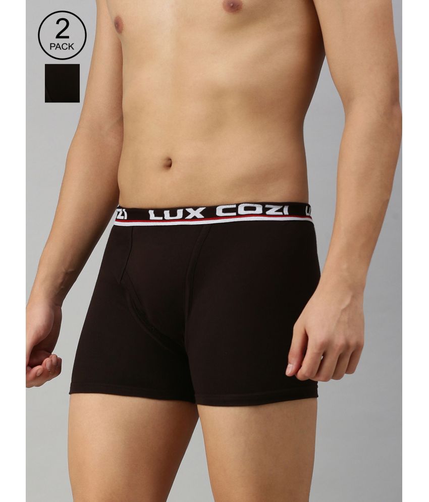     			Lux Cozi - Brown Bigshot Long Cotton Men's Trunks ( Pack of 2 )