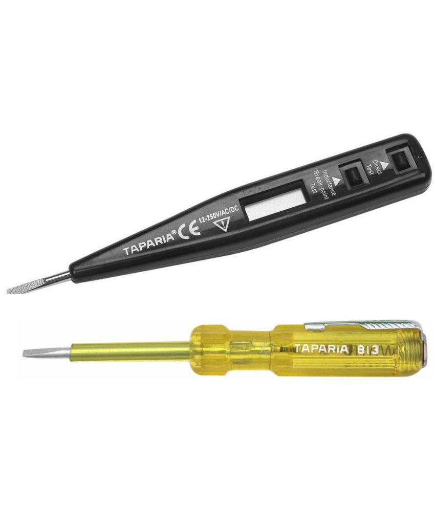     			Taparia Set Of 2 Hand Tool Combo ( Digital Tester (Mdt 81)/Screwdriver Cum Line Tester Yellow(813/814)