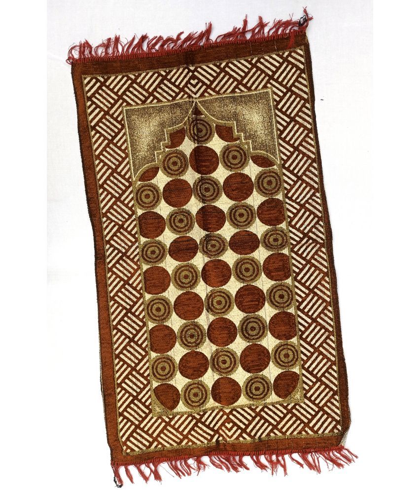     			ALRAZA LOOMS Orange Single Anti-skid Cotton Prayer Mat ( 110 X 70 cm )