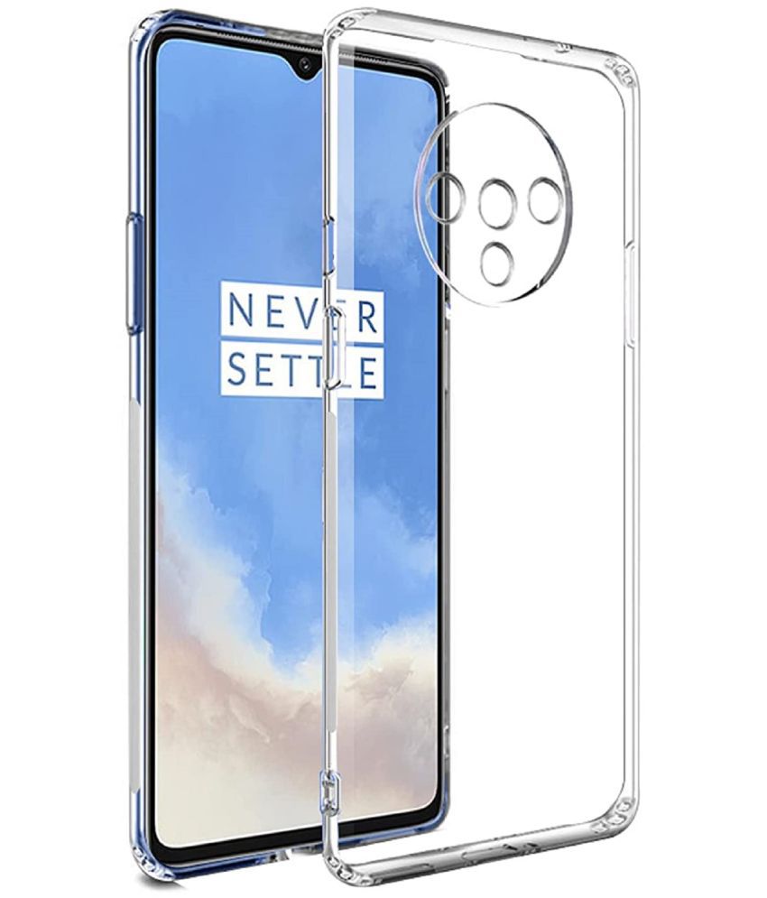     			Case Vault Covers - Transparent Silicon Silicon Soft cases Compatible For OnePlus 7T ( Pack of 1 )