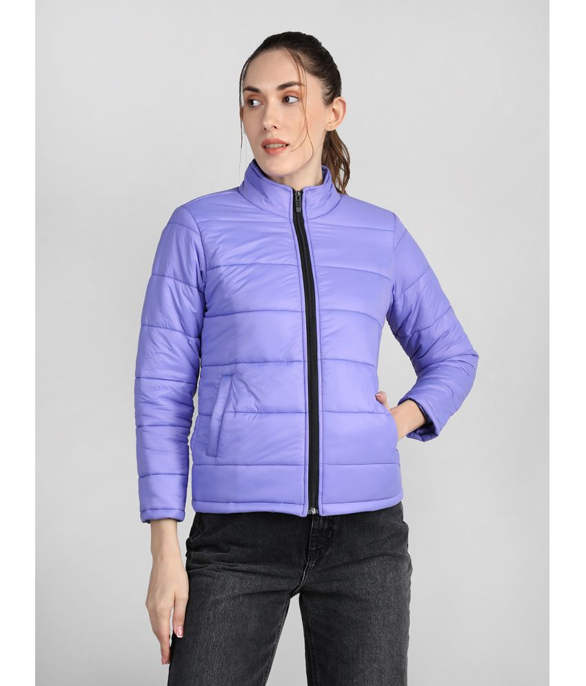 Chkokko - Polyester Blue Quilted/Padded Jackets