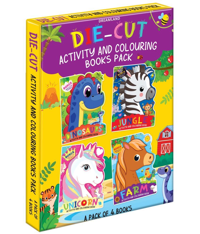     			Die-cut Activity and Colouring Books Pack- A Pack of 4 Books