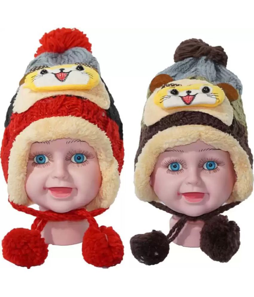     			Modern Kids Hats & Caps For Winter Soft Woolen Cap For Baby Boys & Girls