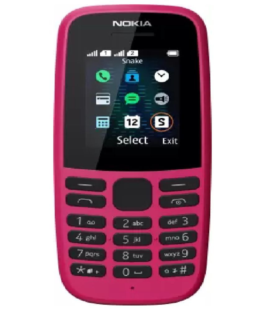     			Nokia 105/1304 Single SIM Feature Phone Pink