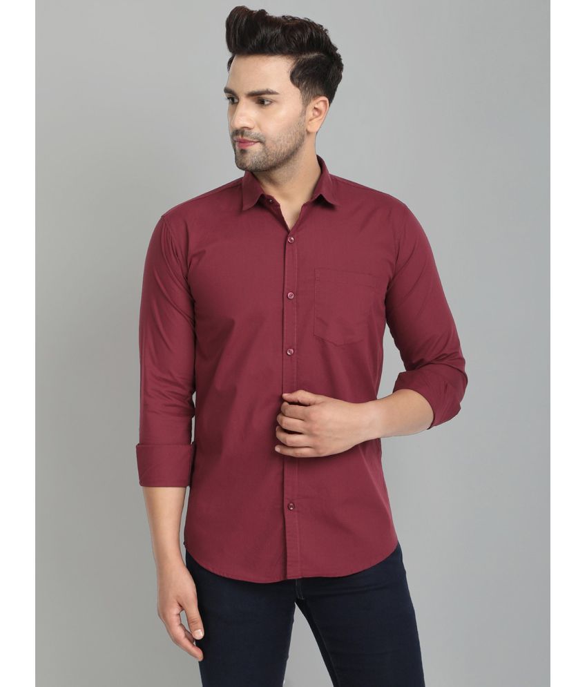     			VERTUSY - Maroon 100% Cotton Regular Fit Men's Casual Shirt ( Pack of 1 )