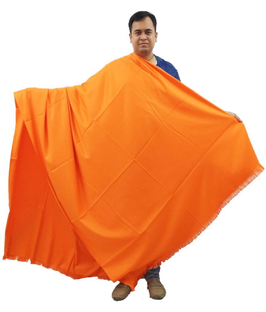     			Vrinde Orange Solid Shawl - ( Pack of 1 )