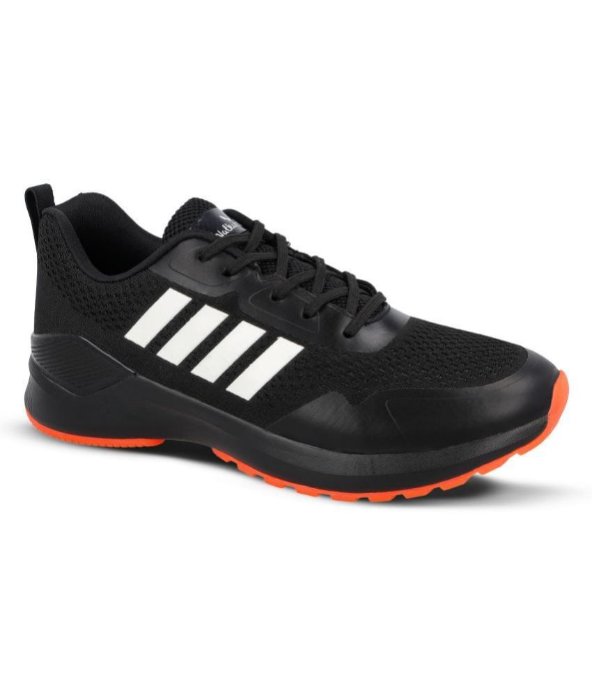 Walkaroo - Black Men's Sports Running Shoes