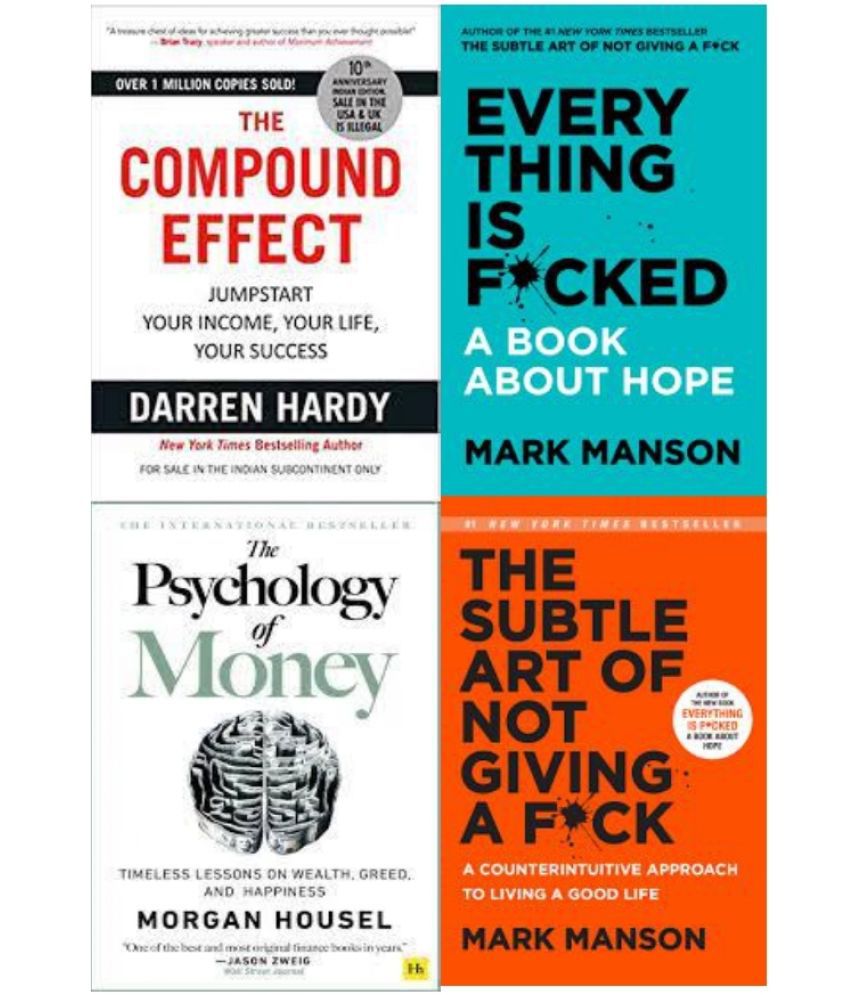     			Best 4books Combo:Compound Effect+The Psychology Of Money+sublte+everything (Paperback, Mark, Morgan, Darren)