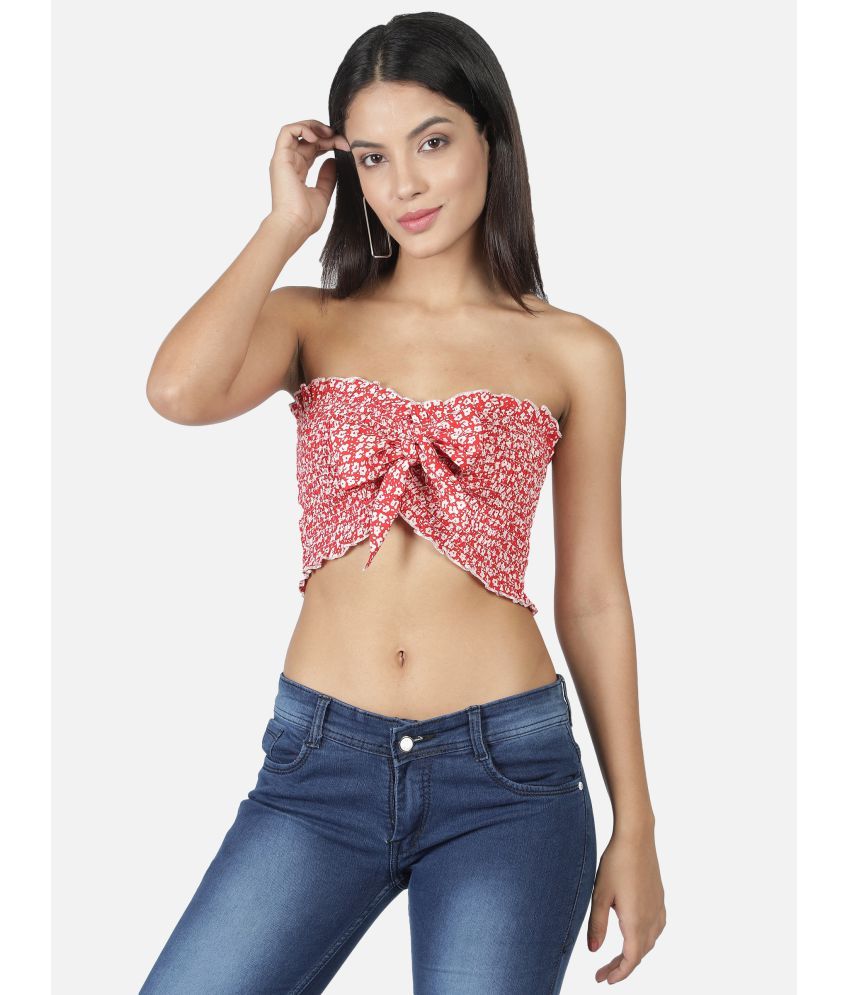     			NUEVOSDAMAS - Red Rayon Women's Tube Top ( Pack of 1 )