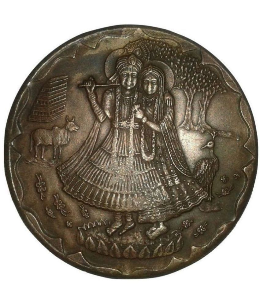     			Sanjay Online Store - RADHA KRISHNA 1818 EAST I.CO. BIG  45 GM 1 Numismatic Coins