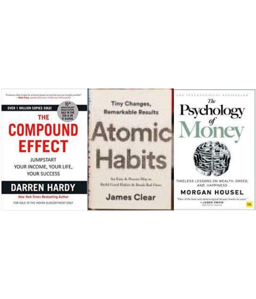     			The Psychology of Money + Atomic Habit + compound effect 3 book in combo