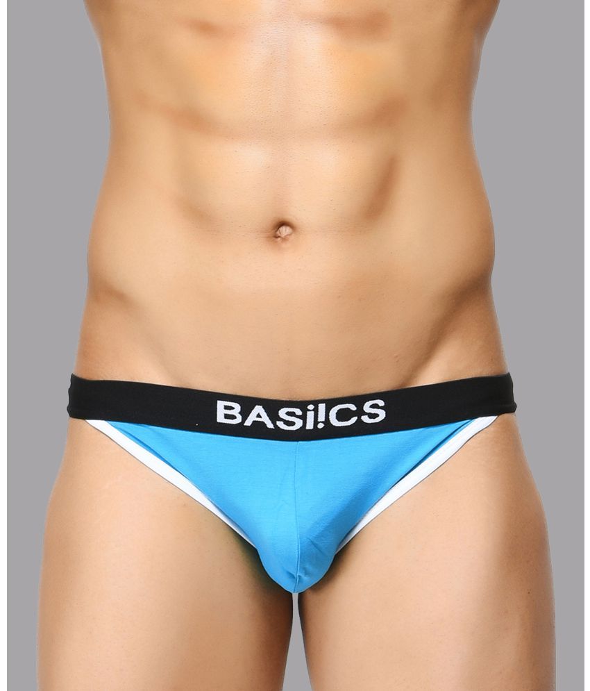     			BASIICS By La Intimo Pack of 1 Spandex Briefs For Men's ( Blue )