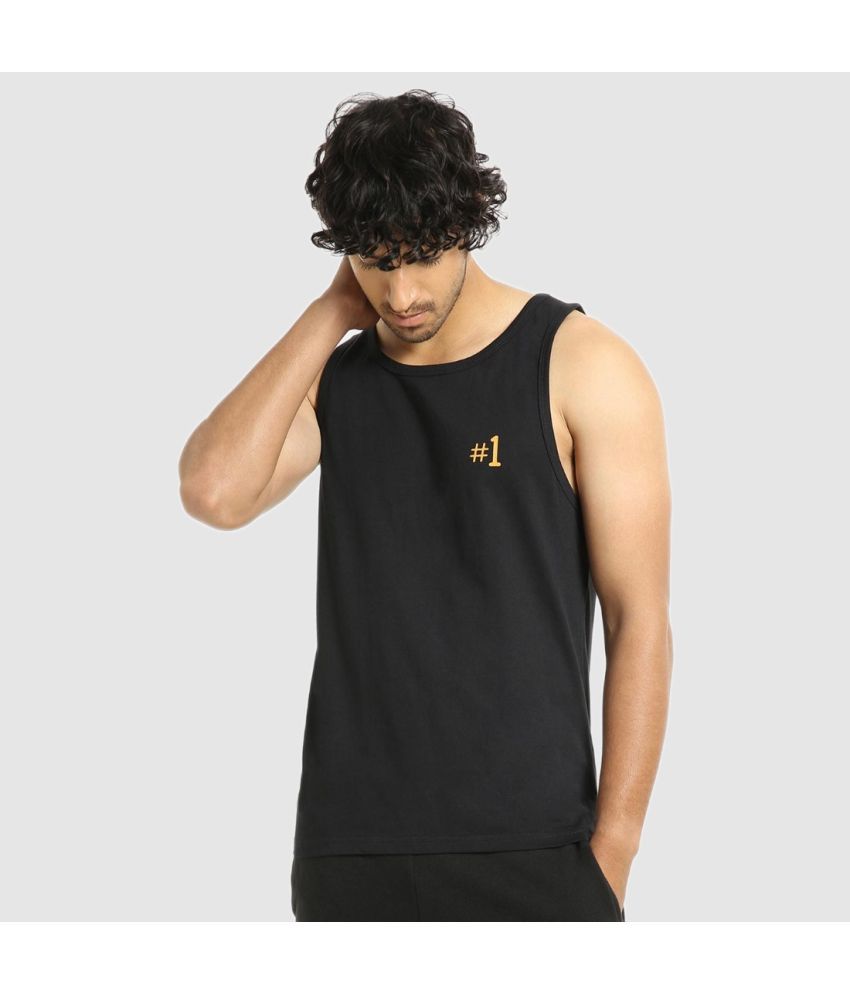     			Bewakoof Cotton Men's Vest ( Black )