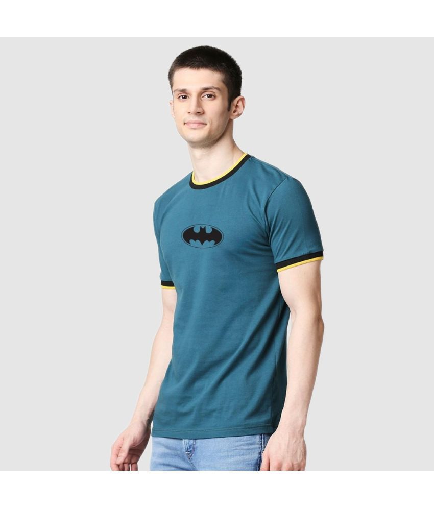     			Bewakoof - Green Cotton Regular Fit Men's T-Shirt ( Pack of 1 )