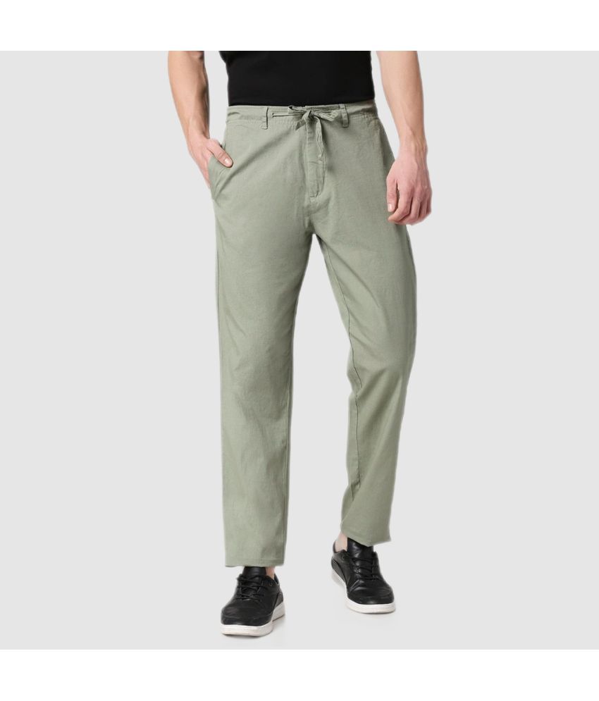     			Bewakoof Green Regular Chinos ( Pack of 1 )