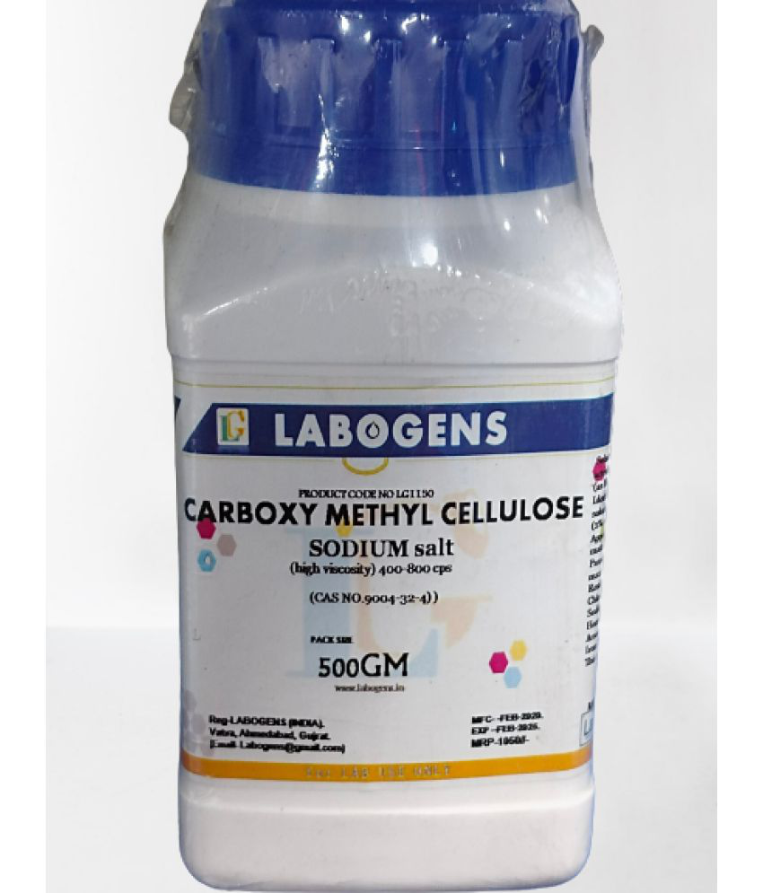     			CARBOXY METHYL CELLULOSE SODIUM salt (high viscosity) 400-800 cps 500GM