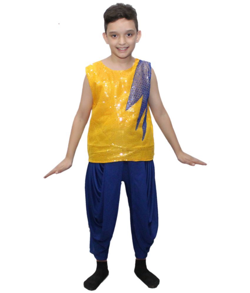     			Kaku Fancy Dresses Indo Western Dhoti Costume -Blue 10-12 Years (Only Dhoti), For Boys