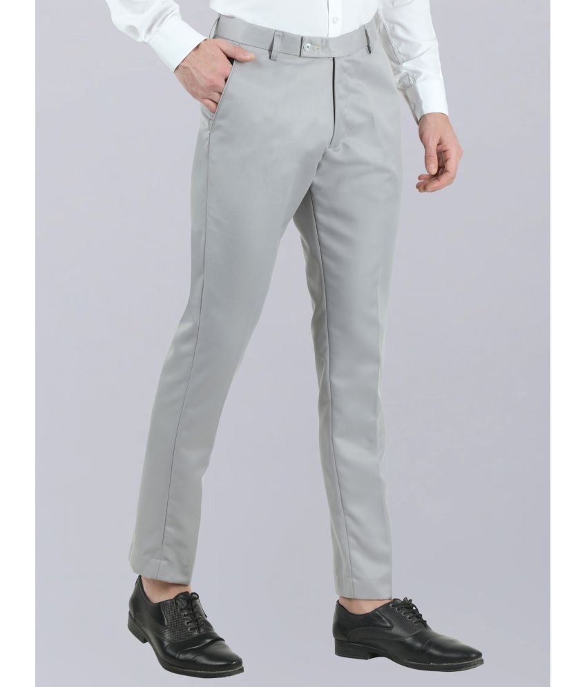     			VEI SASTRE Light Grey Slim Formal Trouser ( Pack of 1 )