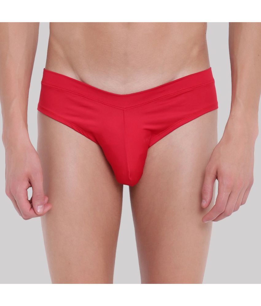     			BASIICS By La Intimo - Red BCSSS03 Polyester Men's Briefs ( Pack of 1 )