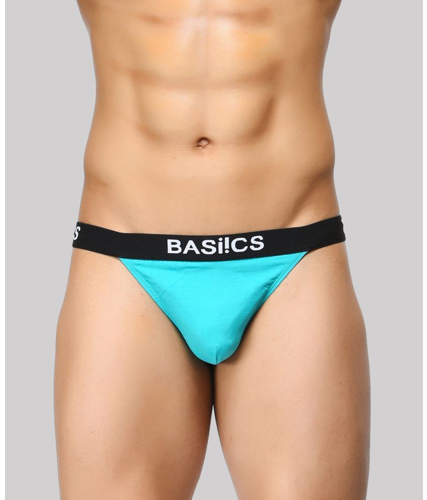     			BASIICS By La Intimo Spandex Men's Thongs ( Teal ) BCSTH01