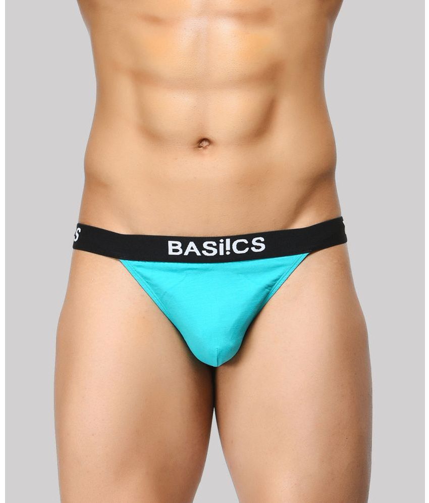     			BASIICS By La Intimo - Turquoise BCSTH01 Spandex Men's Thongs ( Pack of 1 )