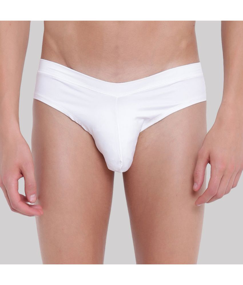BASIICS By La Intimo - White BCSSS03 Polyester Men's Briefs ( Pack of 1 )