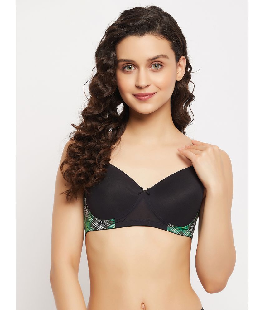     			Clovia Nylon Lightly Padded Women's T-Shirt Bra ( Black )