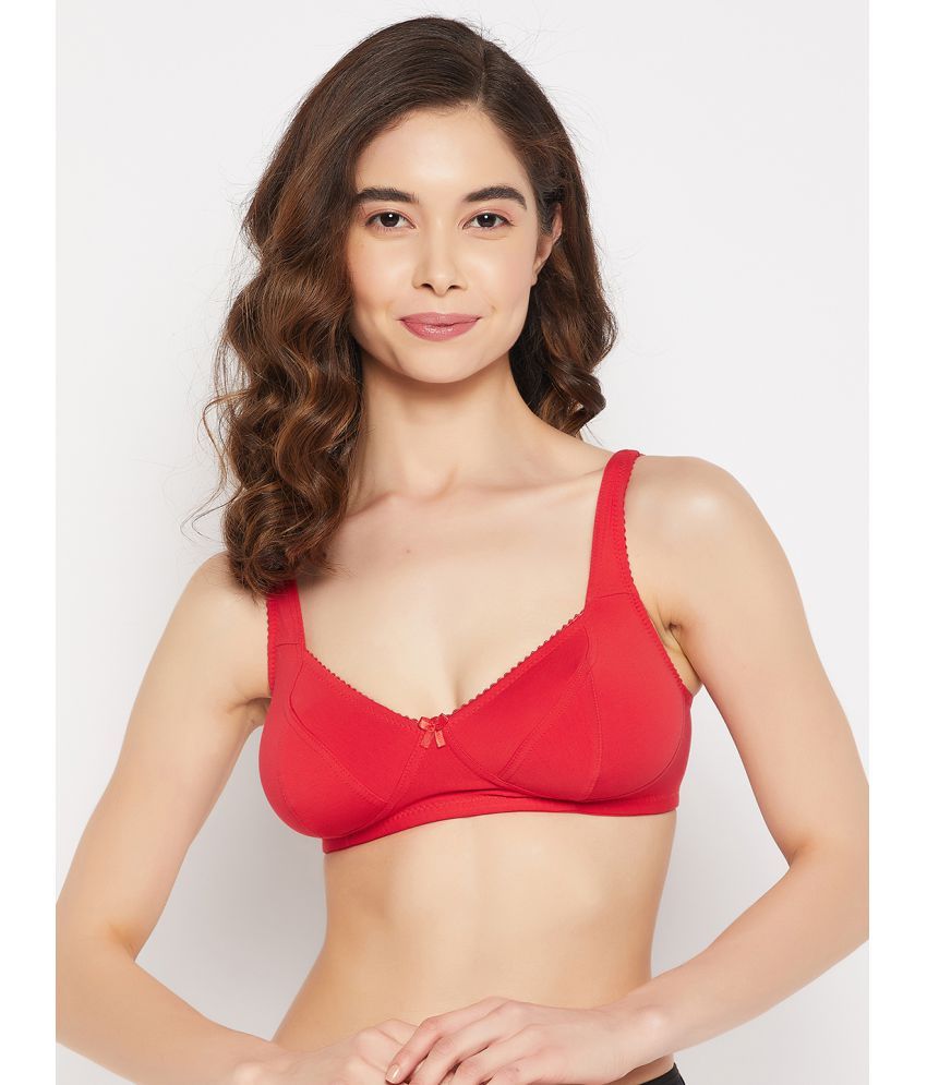     			Clovia Cotton Non Padded Women's Everyday Bra ( Red )