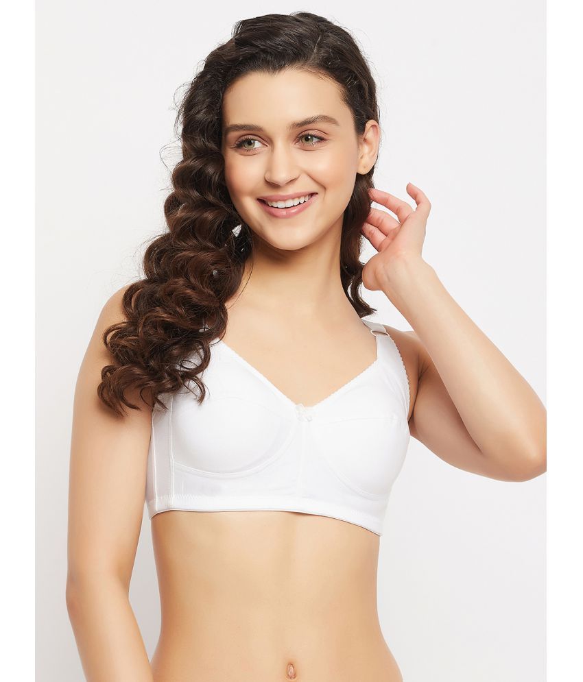     			Clovia - White Cotton Non Padded Women's Everyday Bra ( Pack of 1 )