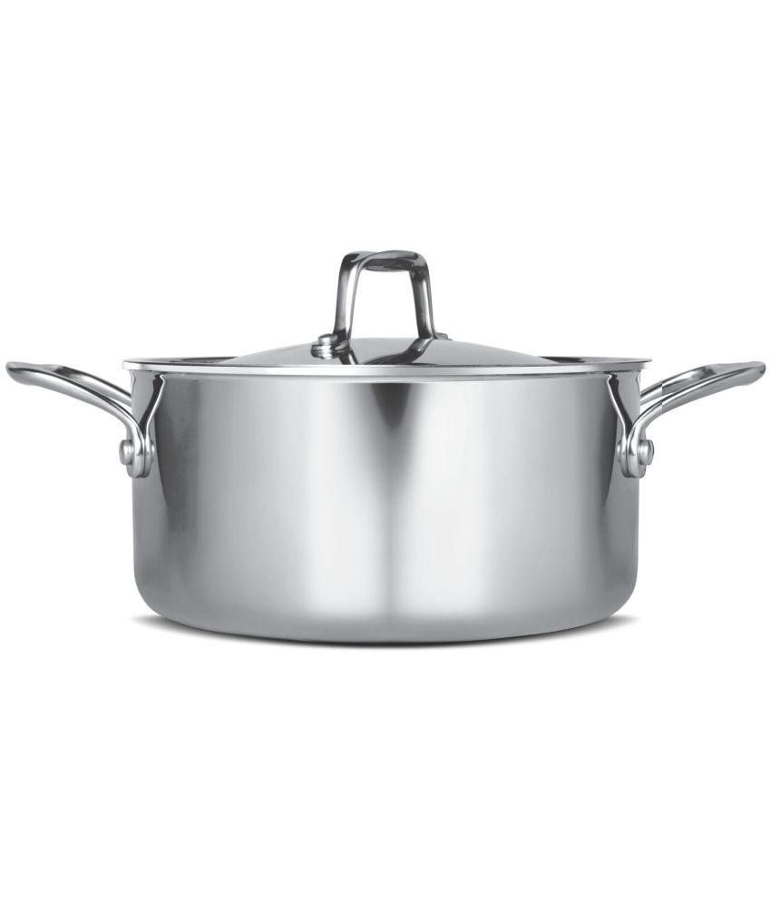     			MILTON Pro Cook Triply Stainless Steel Casserole with Lid, 20 cm / 3 Litre- Silver
