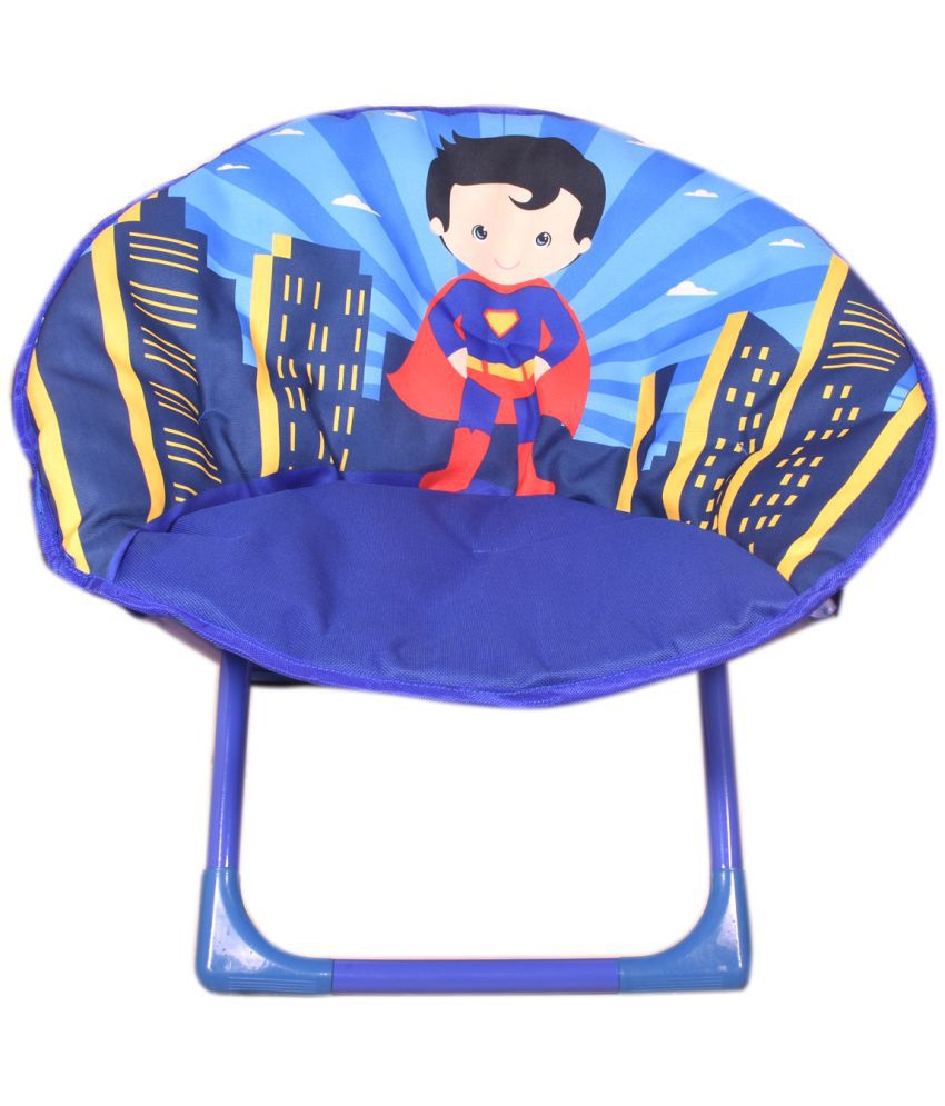     			Burden free Moon Chair for Kids Foldable for Easy Transport and Storage for Kids|( SUPERMAN Metal Chair  (Finish Color - BLUE, Pre-assembled)