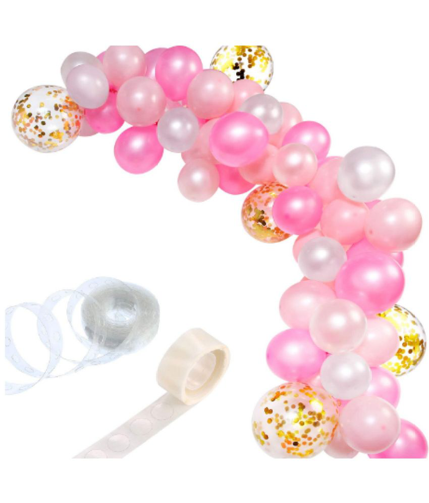     			Jolly Party   Balloon Arch Decoration Kit 112 Pcs (ROSE GOLD PINK WHITE)