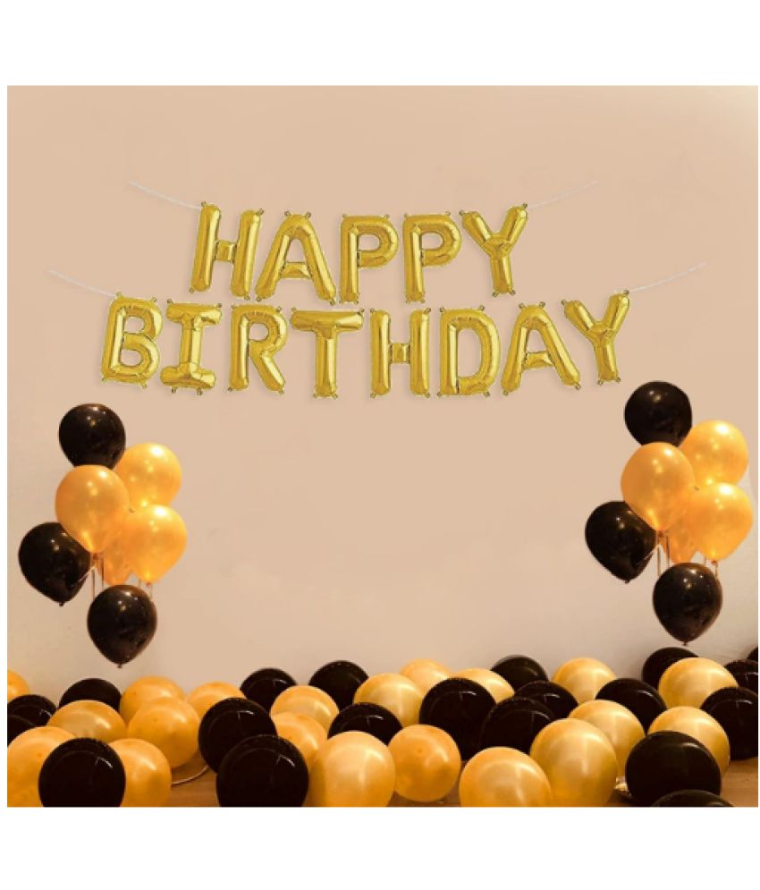 Jolly Party Happy Birthday Decoration Combo 43Pcs Set Foil Banner And