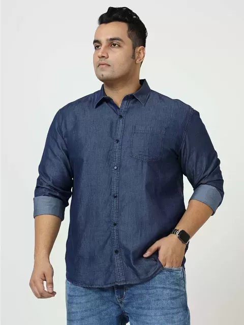 Buy Andamen Blue Cotton Regular Fit Denim Shirts for Mens Online @ Tata CLiQ